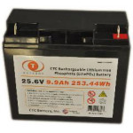 LFP25v10, 24 Volt 10AH Lithium Iron Phosphate. High Capacity Rechargeable Lithium Replacement for SLA Batteries